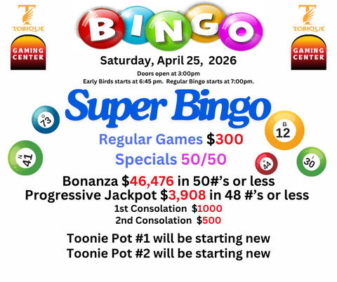 Bingo april 25, 2026