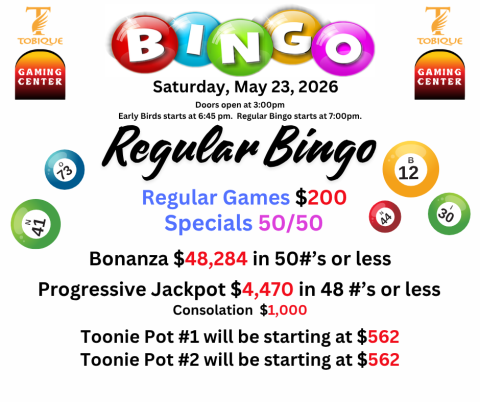 May 23, 2026 - Bingo