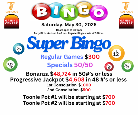 May 30, 2026 - Bingo