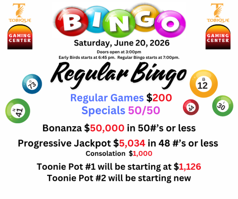 June 20, 2026 - Bingo