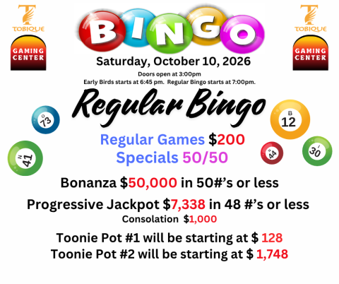 October 10, 2026 Bingo
